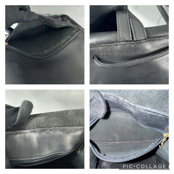 Vintage Coach 9791 Drawstring Leather Daypack Backpack - Picture 14 of 15